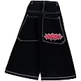 WWricotta JNCO Jeans High Street Embroidered Hip Hop Wide Leg Pants Loose Casual Jeans Boot Cut Jean Women