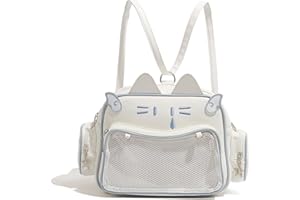 HuiYStar Sac à dos Ita Kawaii,Sac à Bandoulière en Forme de Chat Mignon Polyvalent avec Présentoir à épingles et Insert