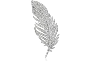 SHSMPXOY Broche Rétro Plume en Métal - épinglette DéLicate à la Mode pour Cardigan éléGant, Noble Mode Fête, Accessoires pour Châles, Foulards ou Ponchos