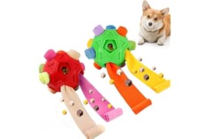 ABRFC Interactive Dog Snuffle Ball Encourage Natural Foraging Skills, Slow Food Training toy to Relieve Boredom, Cloth Strip with Hidden Food Dog Puzzle Toys for Medium Small Dogs (2 Pack)