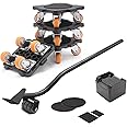 ONEON Furniture Movers with Wheels & Lifter Set, 360° Rotation Wheels Axle Contains Bearings, Furniture Mover Dolly, 660 Lbs / 300 Kg Capacity, for Moving Heavy Furniture, Refrigerator, Sofa, Cabinet