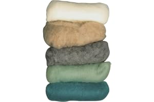 Rayher 5364700 pure laine vierge feutrée 5 coul à 20g, mix d'hiver winter lights