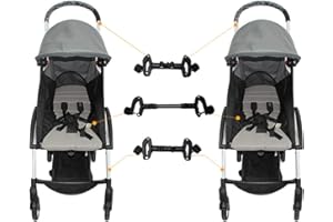 Camidy Twin Stroller Connector for Baby,Universal Baby Cart Pushchair Connectors Turns Two Single Strollers into a Double Stroller
