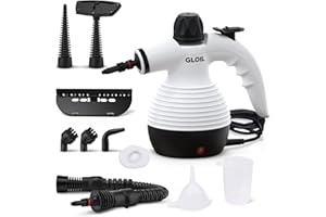 GLOIL vaporeta limpieza hogar,limpiador vapor,vaporeta de mano,vaporeta limpieza sofa,con 10 accesorios para la Eliminación de Manchas,Alfombras,Cortinas,Asientos Coche,Tapicerias-Steam Cleaner