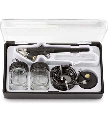 Paasche H-SET Series Single-Action Siphon Feed Airbrush Kit with a Master Cool Runner II Air