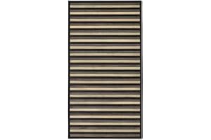 Pierre Tappeti Passatoia stuoia cucina bagno in BAMBOO 100% naturale e sostenibile NERO effetto degradè. Tappeto Facile da pulire, antiscivolo e resistente cm.55x280