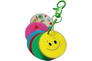 HORISEN Zones of Regulation Keyring 7PCS - Acrylic Emotions Resources for Children Tools Aid with Mood Discs for Autism & ADHD, SEN Teaching Resources & Fidget Toys for Kids Adults Keychain(5x2cm)