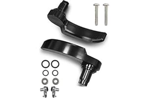 FLYINGWING Czarne aluminiowe podnośniki pokrywy torba siodłowa zestaw zatrzaskowy dźwignia uchwytu kompatybilna z Harley Davidson 2014-2023 Touring Street Glide, Road King, Road Glide, Electra Glide