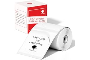 Phomemo Etiquetas redondas Térmicas M110 Etiqueta redondas Autoadhesiva Multifunción,1,96 "x 1,96"(50x50mm), adecuada para la Etiquetadoras Phomemo M110 M200 M120 M220 M221,140 etiquetas/rollo