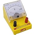 Om Meters EDM-80 Desk Stand Analog 150V DC Voltmeter (Yellow)