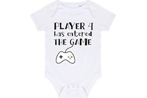 Miammo Player 4 has entered the game (gaming controller style three) pregnancy baby announcement [BBY3] baby grow vest