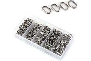 ‎COCOARM Cocoarm 100 Stücke Angeln Oval Split Ringe Snap Ring Sprengringe Spaltringe aus Edelstahl Angelköder Ringkette Verbindungsstück Fischköder Stecker Angelgerät Angelköder Tackle Connector