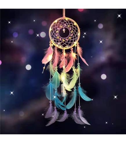 Beinou Traumfänger Kinder Dinosaurier Dreamcatcher Gross Federn Handgemachte Wandbehang Dekoration Dream Catcher Geschenk für Jungen Mädchen Kinderzimmer Schlafzimmer Deko