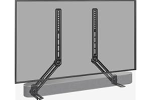 Perlegear Support Barre De Son Réglable en Hauteur Jusqu’à 6,8 Kg, Barre De Son sous TV Ou Au-Dessus, Support Barre De Son Universel avec Plaques D’Extension Amovibles, PGSM04B