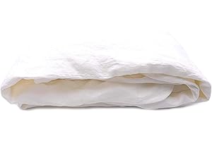 ‎JOWOLLINA JOWOLLINA Laken Bettlaken Überwurf 100% Leinen Soft Washed Finish180 g/m2 (240x260 cm, Off White Soft)