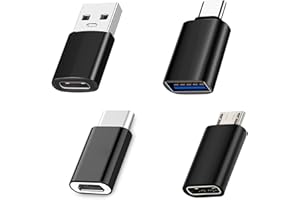 ILantule 4pcs USB C Adapter, USB C to USB 3.0 OTG Adapter, USB C to Micro USB Adapter, USB Type C Adapter, Compatible with MacBook Pro, Mobile Phones, PC