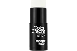 ColorCream Face & Body Paint Stick by Moon Creations - Profesjonalny makijaż twarzy i ciała dla dorosłych i dzieci - 21g - biały