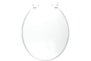 Wirquin 21230001 Abattant WC Woody en bois compressé avec charnières plastiques pour cuvette standard, blanc