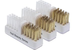 Healeved Spazzola Pulizia Punte Fresa Unghie in Rame Pennello Per Manicure Professionale E Uso Domestico Strumento Portatile Per Pulizia Nail Art 4.6X2.3X1.5 Pollici