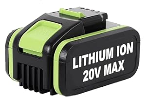 QINYCON 1 Stück 8000mAh Ersatzakku für Worx Akku 20V WA3553 Li-Ion Akku Wiederaufladbar für Worx 20V Akku WA351 W3553 WA3572 WA3553 WX390 WX176 WX178 WU268 WX166.4 WX372.1 WX800 WG259E WA3760 WA3881