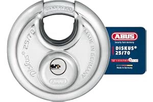 ABUS Diskus® hänglås 25/70 med 360° allroundskydd – inkl. 5 nycklar – med exakt reversibel nyckelsystem – 35825 – nivå 8 – si