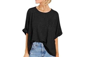 Famulily Womens Summer Casual Oversized T Shirt Crew Neck Short Sleeve Loose Basic Tee Shirts Tops