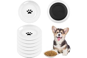 Foydream Hundenapf Keramik, 6 Stück 250 ML Futternapf Hund Erhöht mit Rutschfestem Silikonboden, Hunde Napfset für Kleine Hunde Katzen Ideale per Conservar