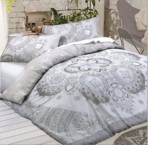New Celestial Mandala reversible duvet cover set bedding quilt (single, double, king) (Natural, Double: 200ccm x 200cm)