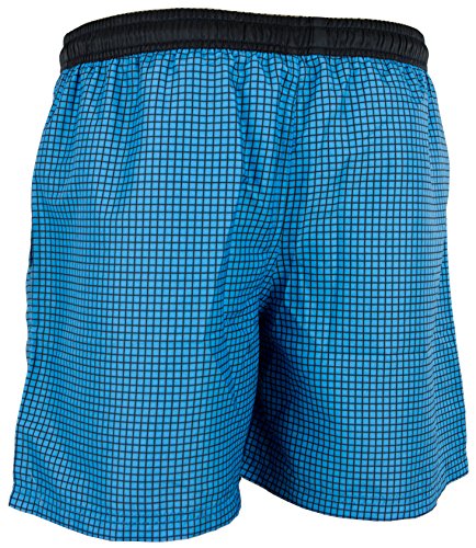GUGGEN MOUNTAIN Herren Badeshorts Beachshorts Boardshorts Badehose kariert *Blau Lila* - 6