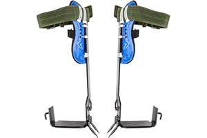 CEDARFINY pointes d'escalad'arbres à 2 vitesses Ceinture sécurité Longe réglable Ceinture sauvetage en cor