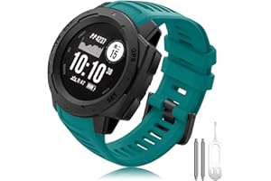 TOPsic Compatibile con Garmin Instinct Cinturino, Silicone Braccialetto 22mm di Ricambio Accessori Sportivo Cinturino per Garmin Instinct Smartwatch