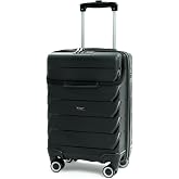 COTPOLY Home Vega Pro Laptop Taşıma B&ouml;lmeli Kabin Valizi, U&ccedil;ak Seyahatine Uygun Sert Kasa Business Bavul (Siyah)