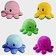 Grab Mantra 5 Pcs Reversible Plushie Octopus, Super hero,Double-Sided Flip Stuffed Animal Mood Plush,soft toy, Without Saying a Word, as A Gift for Kids & Adult or for Decoration (set 4)