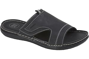 Fashion Star Mens Summer Walking Slip On Wide Fit Memory Foam Beach Sandals Mules Shoes Size