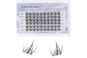 NAGARAKU Selfgrating DIY Lashes, Spike Comic Lashes Indywidualne PrzedłUżAnie Rzęs Klaster DIY Sztuczne PrzedłUżAnie Rzęs Cluster Lashes Bonded 0.07 C 11-12-13 Mix MięKkie Rzesy Do MakijażU