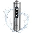 Mini Electric Instant Water Heater for Sink, Stainless Steel On-Demand Small Vented Undersink Water Heater, 5500W 220V Point-of-use Compact Geyser for Home, Kitchen, Bathroom, Garage(Silver)