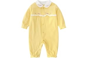 KIDDLETOWN Babykläder flicka långärmad sparkdräkt, söt nyfödd bodysuits, tecknad baby flickor kläder, baby växer kläder spark