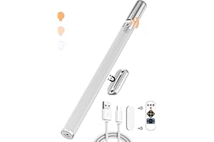 OMECO 40cm Unterbauleuchte Küche LED Akku mit Bewegungsmelder Dimmbar 2200mA Magnetische LED Wandleuchte Innen mit Fernbedienung Unterbauleuchte Batteriebetrieben für Schlafzimmer Flur Treppenhaus