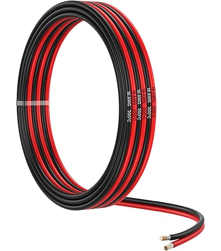 16 Awg 2 × 1,3 Mm² Fil 2 Conducteurs Câble D'extension 20 Mètres UL2464 Tension 5/12/24/300 V Fil De Cuivre étamé Sans Oxygène Câble Basse Tension Pour LED Bandes Lampes Automobile