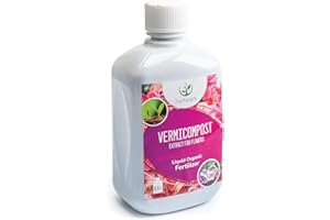 Humus de Lombriz Líquido Hortulani para flores - Alimento para plantas para un suelo rico en nutrientes y flores más sanas - Aumenta el crecimiento, estimula el brote. (0,5l)