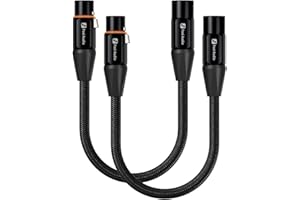 ‎FOSI AUDIO Fosi Audio Kabel XLR 1 ft, 2 sztuki przedwzmacniacza do wzmacniacza wyjściowego, trwałe ekranowanie do wzmacniacza ZA3 ZD3, przedwzmacniacza DAC, mikrofonu