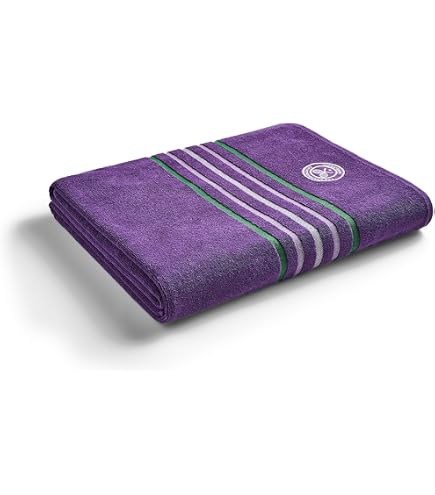 Wimbledon Championship 2021 Towel, Color- Turquoise/Ochre : Amazon