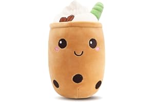 Guiffly Bubble Tea Plush, Boba Plush Fluffy Stuffies Soft Toys Cuddle Pillow Cute Stuff Squish Mallow Plush Toy Fluffy Stuffies Boba Plushies Milk Tea Hugging Pillow Cuddle Cushion