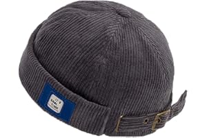 YAMEE Cappellino da Portuale Uomo Donna Cappello da Marinaio Unisex Berretto Docker Brimless Hat cap Dockercap Berretto da Uomo Berretto da Portuale da Uomo Skullcap Taglia Unica Regolabile (56-58cm)