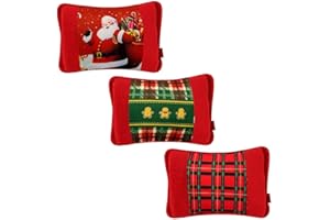 NARCISO 3 Borsa Acqua Calda Elettrica (Disegni Natalizi Scelti tra le Rimanenze del Magazzino) Scaldino Elettrico da Letto Scaldaletto Portatile, Boule Acqua Calda Elettrica (3Pz Disegni Natalizi)