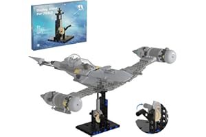 Présentoir pour Lego Mando N-1 Starfighter 75325 Kits de Construction, kit de Construction de Support d'angle Réglable Créatif, Meilleurs pour Adultes et Enfants Film de Collection