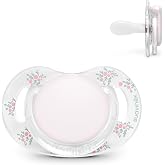 Suavinex, Pacifier for Babies 0/6 Months and Newborns, SX Pro Silicone Physiological Teat, Flat, Symmetrical and Flexible, Re