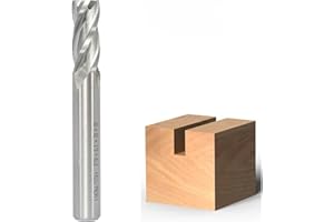 Sinoprotools Fresa a codolo, 8 mm, codolo x Ø 8 mm, profondità di taglio CNC a 4 flauti a spirale, HSS AL End Mill, per legno, alluminio (diametro = 8, S = 8)