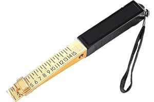 Newsmy (2023 𝙐𝙥𝙜𝙧𝙖𝙙𝙚𝙙) Fire Door Gap Gauge, Wedge Vernier Feeler Gauge Engineering Tools Ruler 1-15mm for House Engineering Inspection Flatness (Precision:0.5mm)