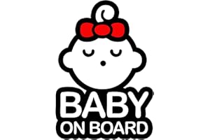 TOTOMO # ALI-021Baby an Bord Aufkleber Aufkleber Sicherheitshinweis Zeichen für Auto Windows - Sleeping Baby Girl